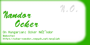 nandor ocker business card